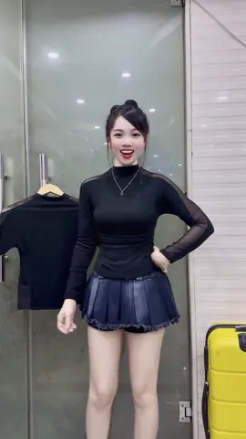 Áo thun phối lưới ôm body #aothuntaydai #aothudong #aothudongnu #aothunluoi #aoluoi 