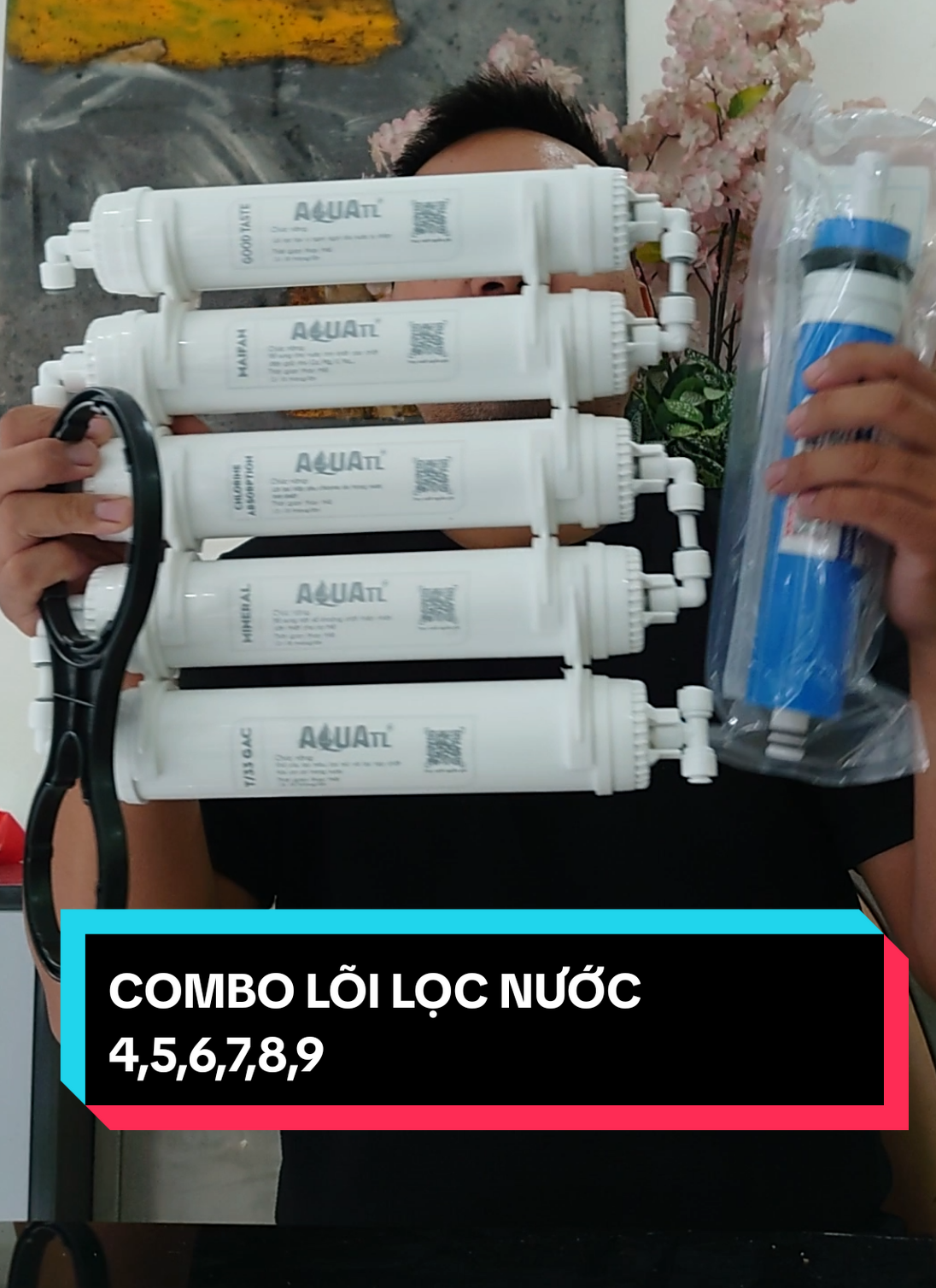 Combo lõi lọc nước 4,5,6,7,8,9 lắp cho máy lọc nước #maylocnuoc #loilocnuocaqua #loitaokhoang #loilocnuocaqua #loilocnuoc 