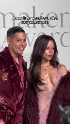 THEY ARE SO ICONIC #JennaOrtega #InStyleImagemakers #awards #enrique #redcarpet 