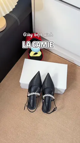 Giày bệt nữ thiết kế đính đá #lacamie #giaybetnu #giaythietke #giaycaogot 