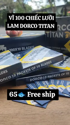 VĨ 100 CHIẾC LƯỠI LAM DORCO TITAN SIÊU SẮT BÉN 65K FREE SHIP #thinhhanh #fyp #viral #xaykenhtiktok #xuhuong @Shop nhà Quân @Shop nhà Quân @Shop nhà Quân 