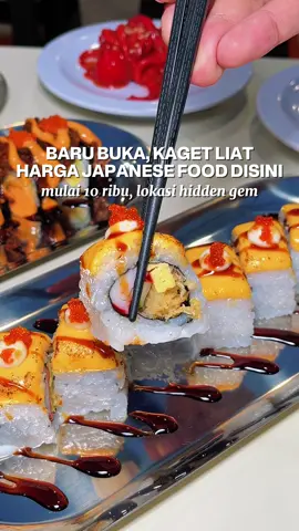 Baru aja buka, kaget lihat harga sushi disini mulai 10 ribuan 😲   ✨Kamigohan  📍Jl. Ngagel Jaya Tengah No.65, Surabaya  ⏰ 16:00-22:00 🏷️ Harga mulai 10 ribu ➖➖➖➖➖➖➖➖➖ #sushi #dolanyoksurabaya #fyp #foryou #foryoupage 