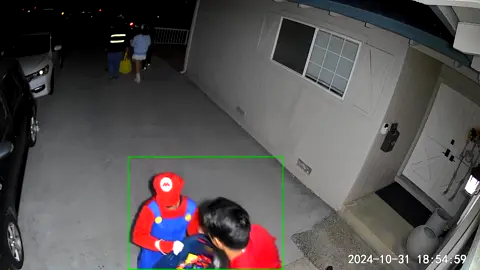 It’s the giggle from my husband for me. 🤣🤣🤣 Last year we were handing out candy and our adult friends decided to play a prank on us. We did not know at the time it was a prank and was just in shock that we maybe got robbed of our candy. 🤣🤣 This video is from our security camera. #halloween #fyp #prank #funny 