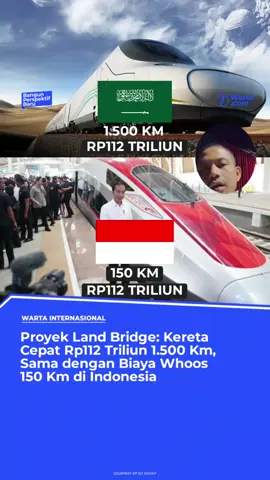 Arab Saudi sedang membangun proyek kereta cepat Land Bridge sepanjang 1.500 km yang menghubungkan Laut Merah dan Teluk Arab dengan biaya sekitar Rp112 triliun. Jalur ini melintasi Jeddah, Riyadh, dan Dammam, memangkas waktu tempuh Riyadh–Jeddah dari 12 jam menjadi hanya 4 jam. Proyek yang menjadi bagian Visi Saudi 2030 ini ditargetkan selesai pada Desember 2030. “Perjalanan Riyadh ke Jeddah diperkirakan hanya empat jam.