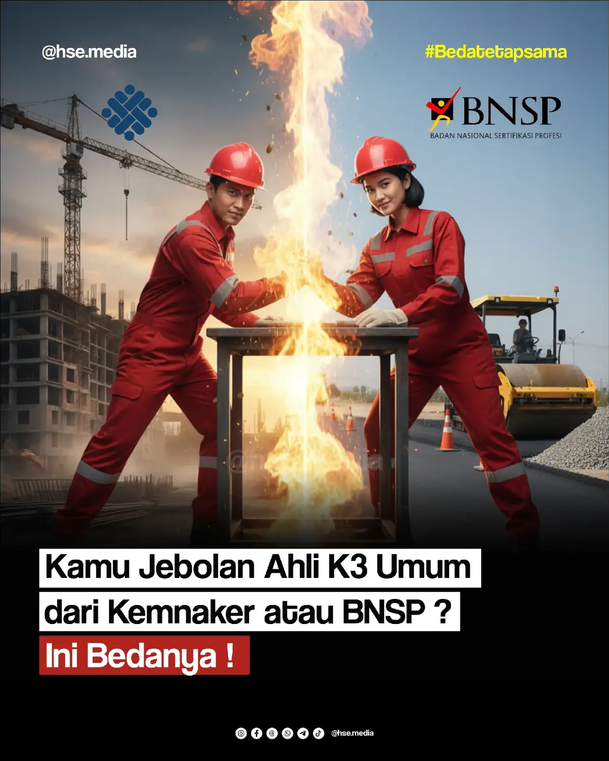 Kamu punya Ahli K3 Umum dari Kemnaker atau BNSP ? ⛑️🙄 . #infok3 #hsemedia #mediahse #hseindonesia #safetyfirst #safetyworker #keselamatankerja #kesehatankerja 