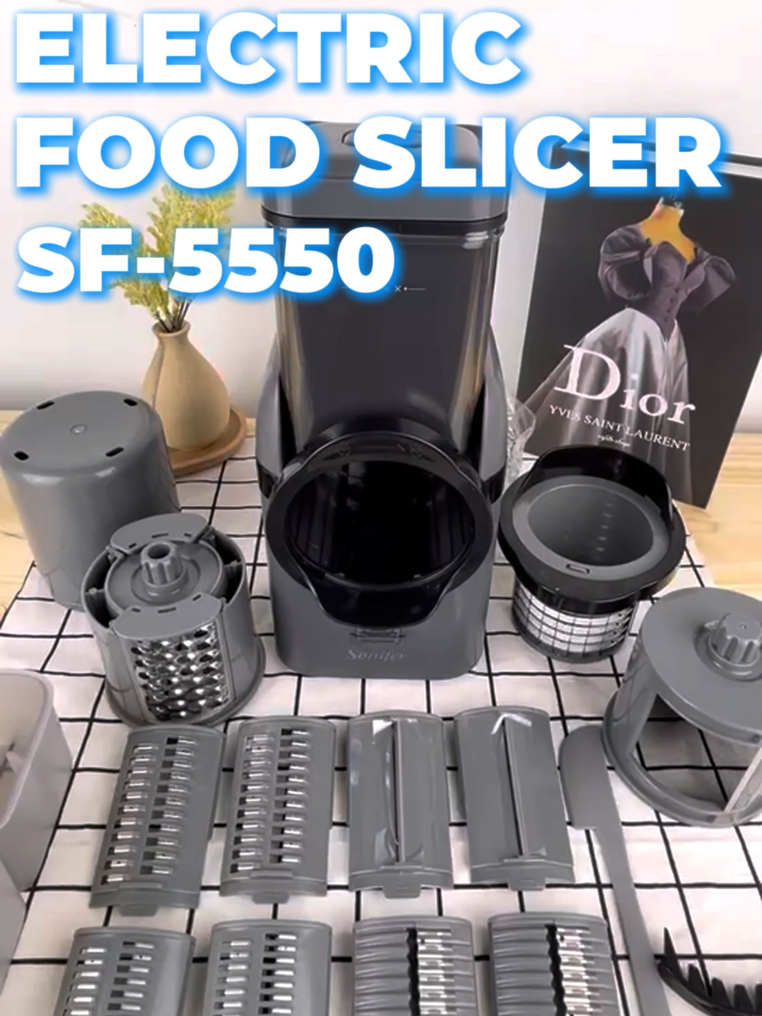 ▪ Sonifer Multi Salad Maker & Food Slicer ▪ 6 stainless steel disc Extra large geeding tube #foodslicer #vegetableslicer #multi #6in1 #sonifer #Lifestyle #spooktacularsavingssale #fyp