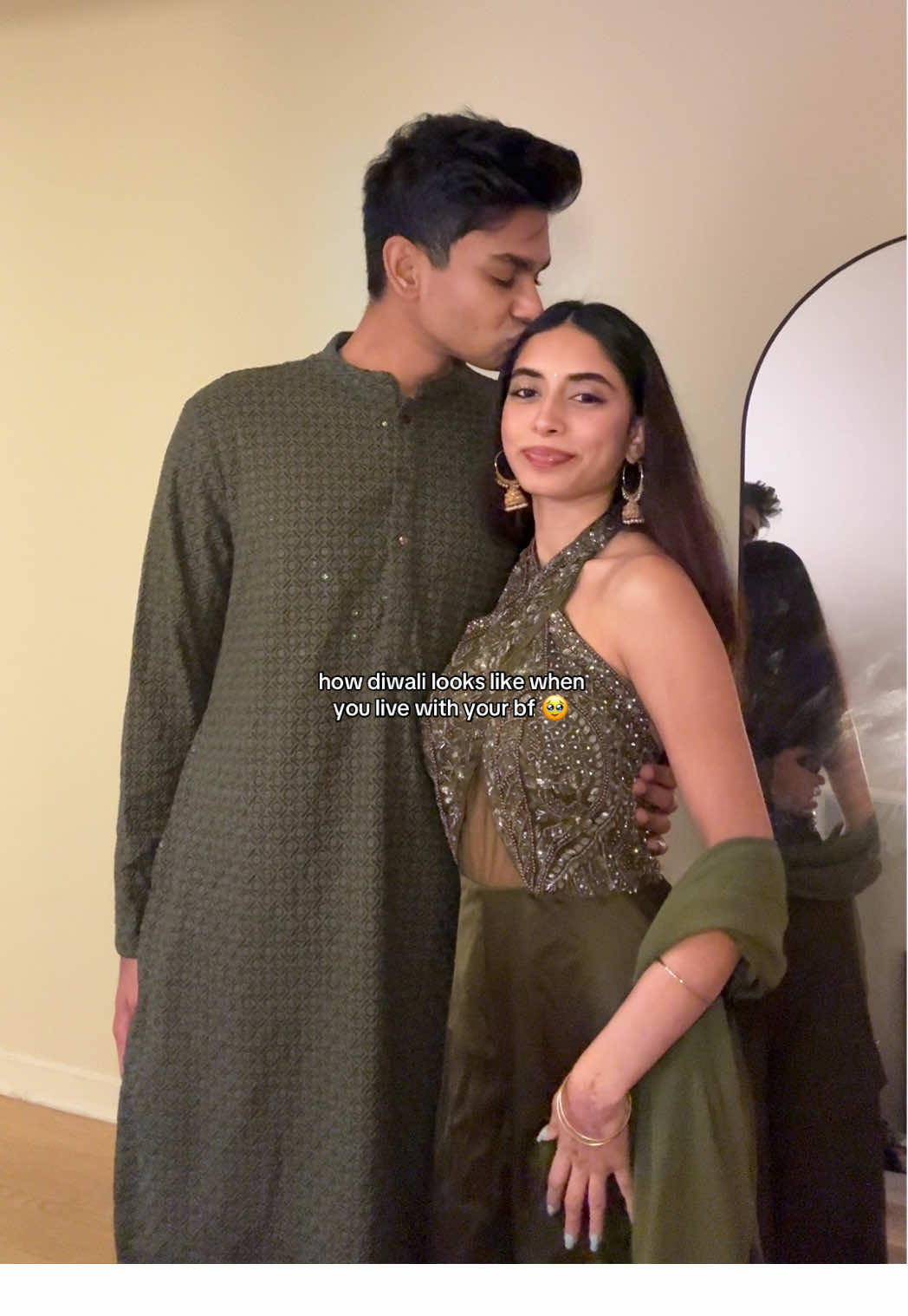a truly modern diwali watching @Only Murders In the Building bahah 🪔🚕 #Diwali #browncouple #cute #ootn #sandiego @Selena Gomez 