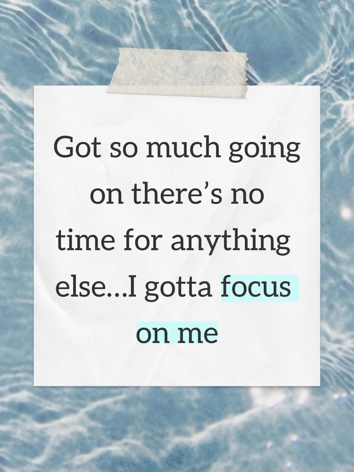 I gotta put myself first and figure out my life, my goals, my health. I can’t put anymore energy into the things and people that don’t serve me or mean me well it’s hard but I gotta do what’s best for me from now on #sorrynotsorry 
