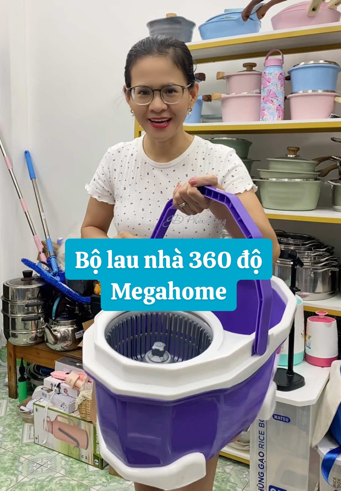 Bộ lau nhà 360 độ Megahome #giadungphuclong #saleluongve #caylaunha #bolaunha #megahome 