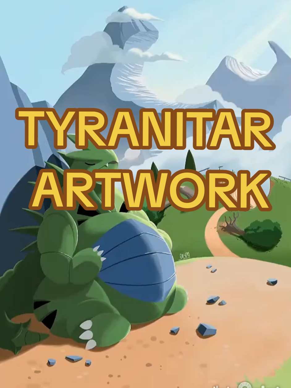 TYRANITAR ARTWORK TIMELAPSE✍️🏻✍️🏻✍️🏻  #pokemondrawing #pokemonart #pokemon #pokemontcg #pokemoncards 