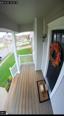 My new neighbor 😁😂 #ringdoorbell #caughtoncamera #funny #porchpiratecaught #cctvfootage 