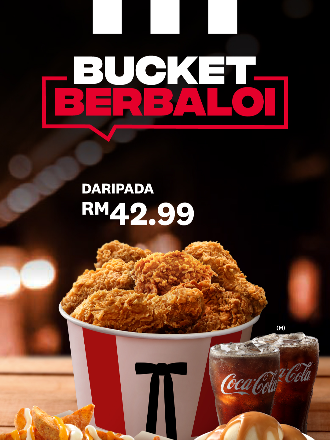 Settlekan cravings & jimat dengan KFC Bucket Berbaloi! Lagi ngam sharing to enjoy setiap saat Berbaloi! Order sekarang. #Kepci