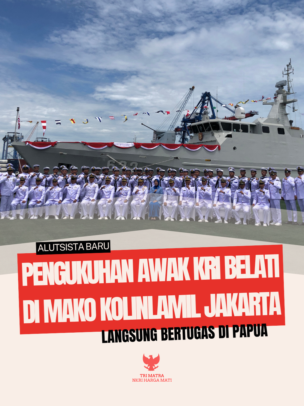 PENGUKUHAN AWAK KRI BELATI-622 di MAKO KOLINLAMIL JAKARTA UTARA Kementerian Pertahanan secara resmi menyerahkan KRI Belati-622 kepada TNI pada Jumat, 24 Oktober 2025. Usai serah terima tersebut, Kepala Staf Angkatan Laut Laksamana TNI Muhammad Ali melantik komandan sekiligus mengukuhkan pengawak kapal perang baru tersebut.  #Indonesia #TNI #TNIAL #Navy #NKRI