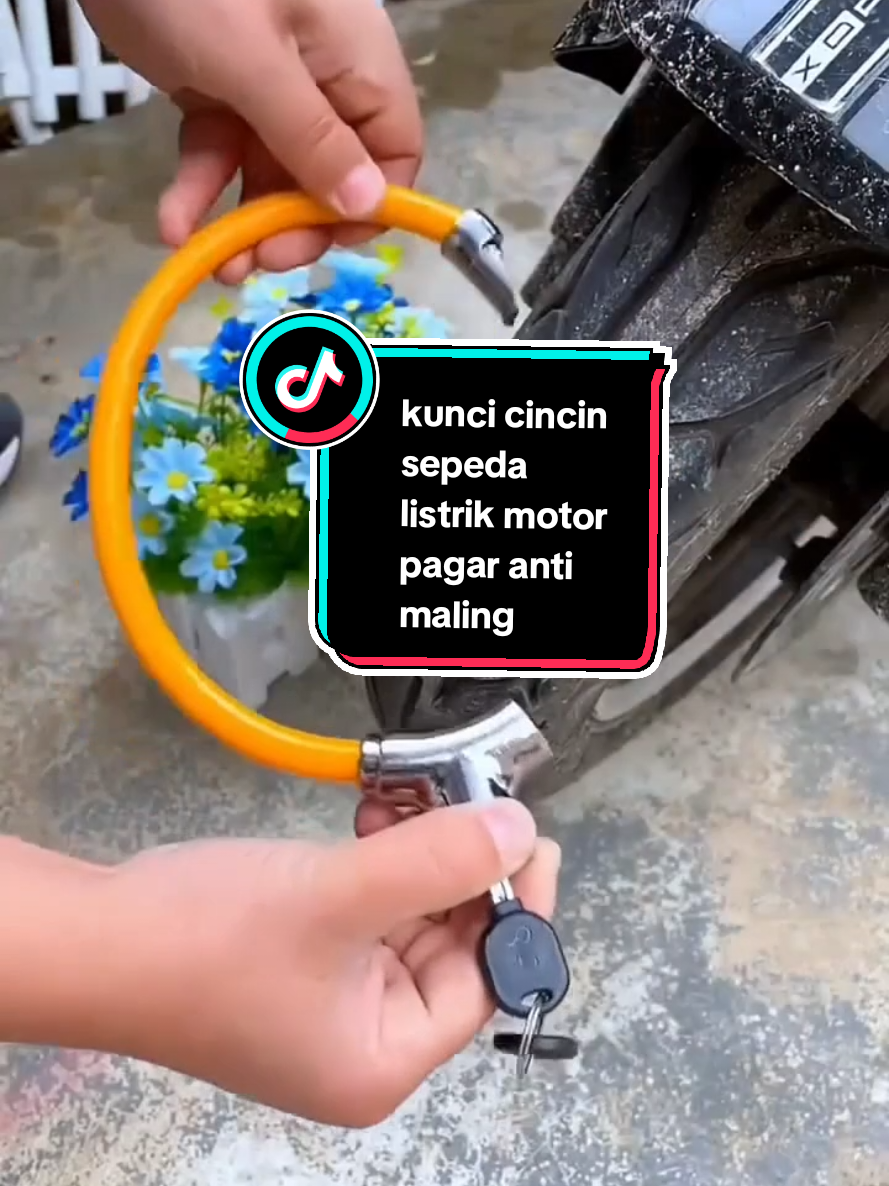 kunci cincin kawat baja ABS dan PVC tebal anti maling #gembokmotor #kuncicincin #borongbelanja55 