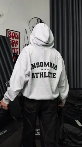 Áo Hoodie Zip 2 Da Form Boxy INSOMNIA Thêu Đắp Chữ Athlete #hoodie #hoodieboxy #hoodiezip #aokhoac #aokhoaczip 