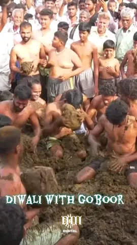 Hindu make Diwali with gobor