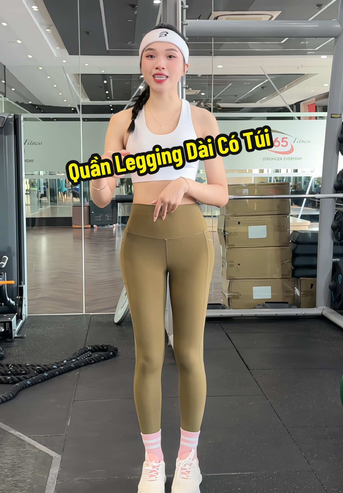 Quần Legging Dài Có Túi Tập gym