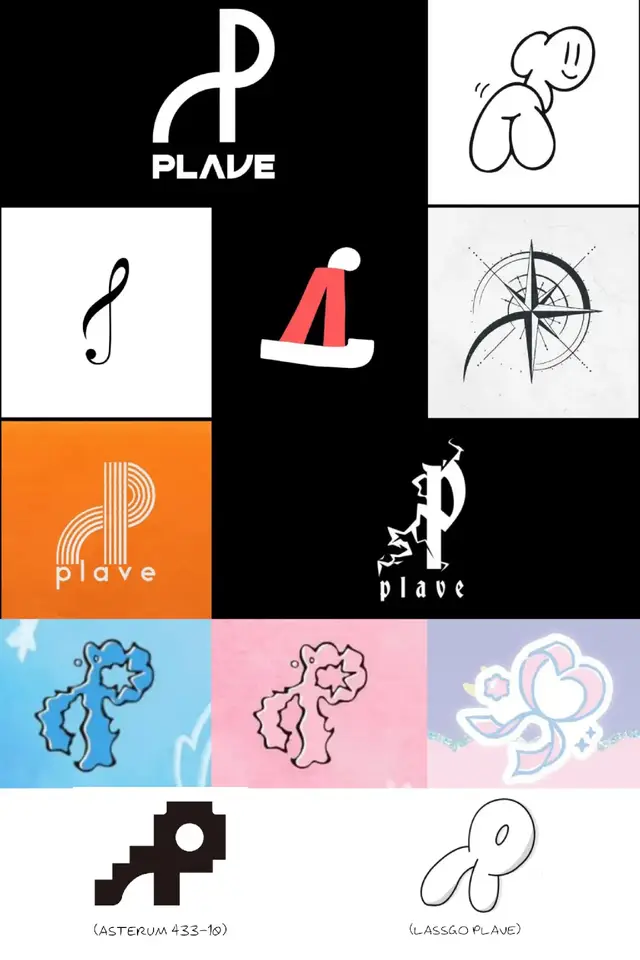 #PLAVE Logo every era (plus cafe and lassgo) #Asterum #Caligo #Kakurenbo #PLBBUU
