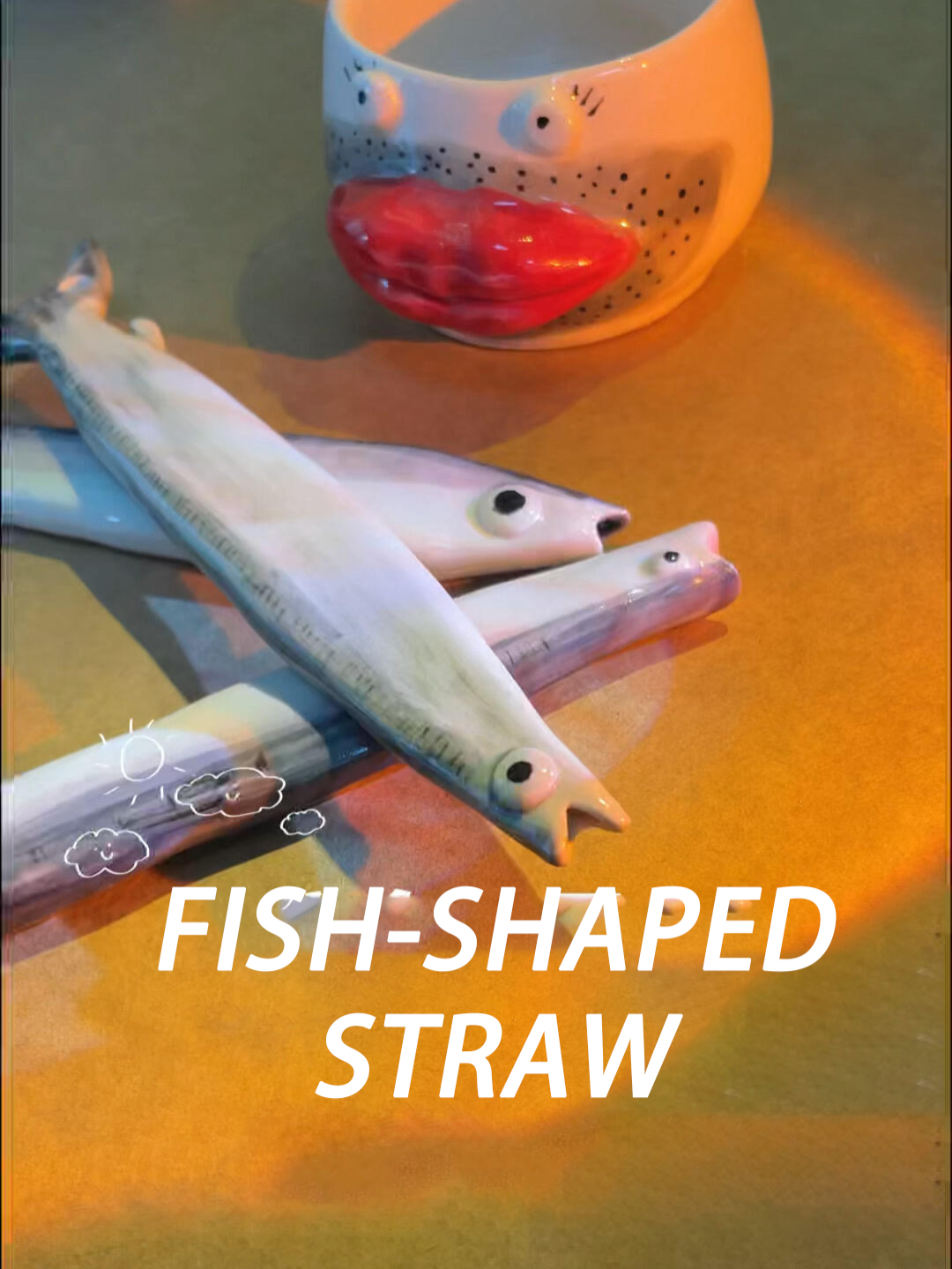 Ugly Fish Handmade Ceramic Drinking Straws
