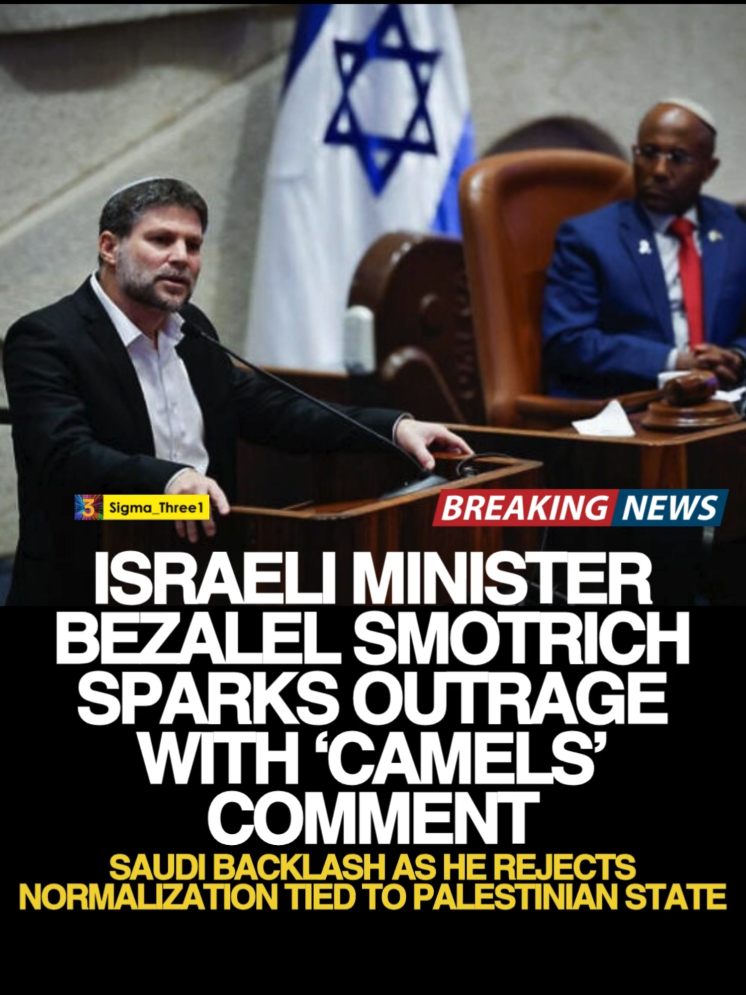 ISRAELI MINISTER BEZALEL SMOTRICH SPARKS OUTRAGE WITH ‘CAMELS’ COMMENT SAUDI BACKLASH AS HE REJECTS NORMALIZATION TIED TO PALESTINIAN STATE Israeli Finance Minister Bezalel Smotrich drew condemnation after saying the Saudis could “keep riding camels” if normalization with Israel required creating a Palestinian state. Speaking at a religious conference, Smotrich said Israel would continue to thrive without Saudi ties — remarks widely slammed by opposition leaders, including Yair Lapid and Benny Gantz, who accused him of ignorance and damaging Israel’s foreign relations. Hours later, Smotrich apologized, calling his comment “inappropriate,” but insisted Riyadh must respect Jewish rights to the West Bank. The uproar comes ahead of President Donald Trump’s planned White House meeting with Saudi Crown Prince Mohammed bin Salman, aimed at advancing normalization talks. Saudi Arabia has reaffirmed it will only recognize Israel if it commits to a Palestinian state on the 1967 borders with East Jerusalem as its capital. #Israel #SaudiArabia #BezalelSmotrich #Normalization #Palestine #Trump #Netanyahu #MBS #MiddleEast #Diplomacy #Annexation #Jerusalem #TimesOfIsrael #Reuters