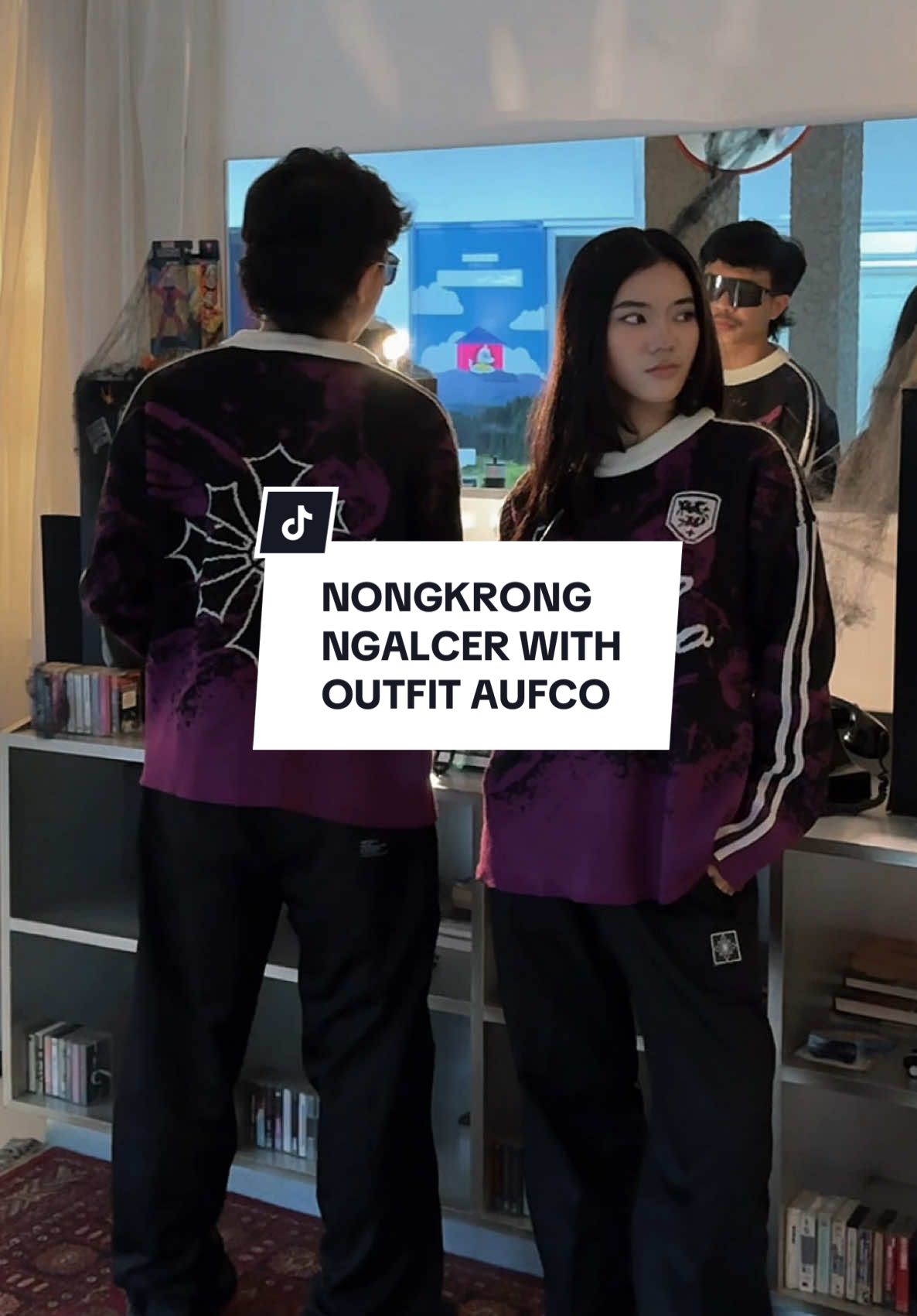 Teman outfit untuk nongkrong ngalcer 🥶🥶 Unisex - Boxy Fit #aufco #brand #knitwear #baggypants #kalcer 