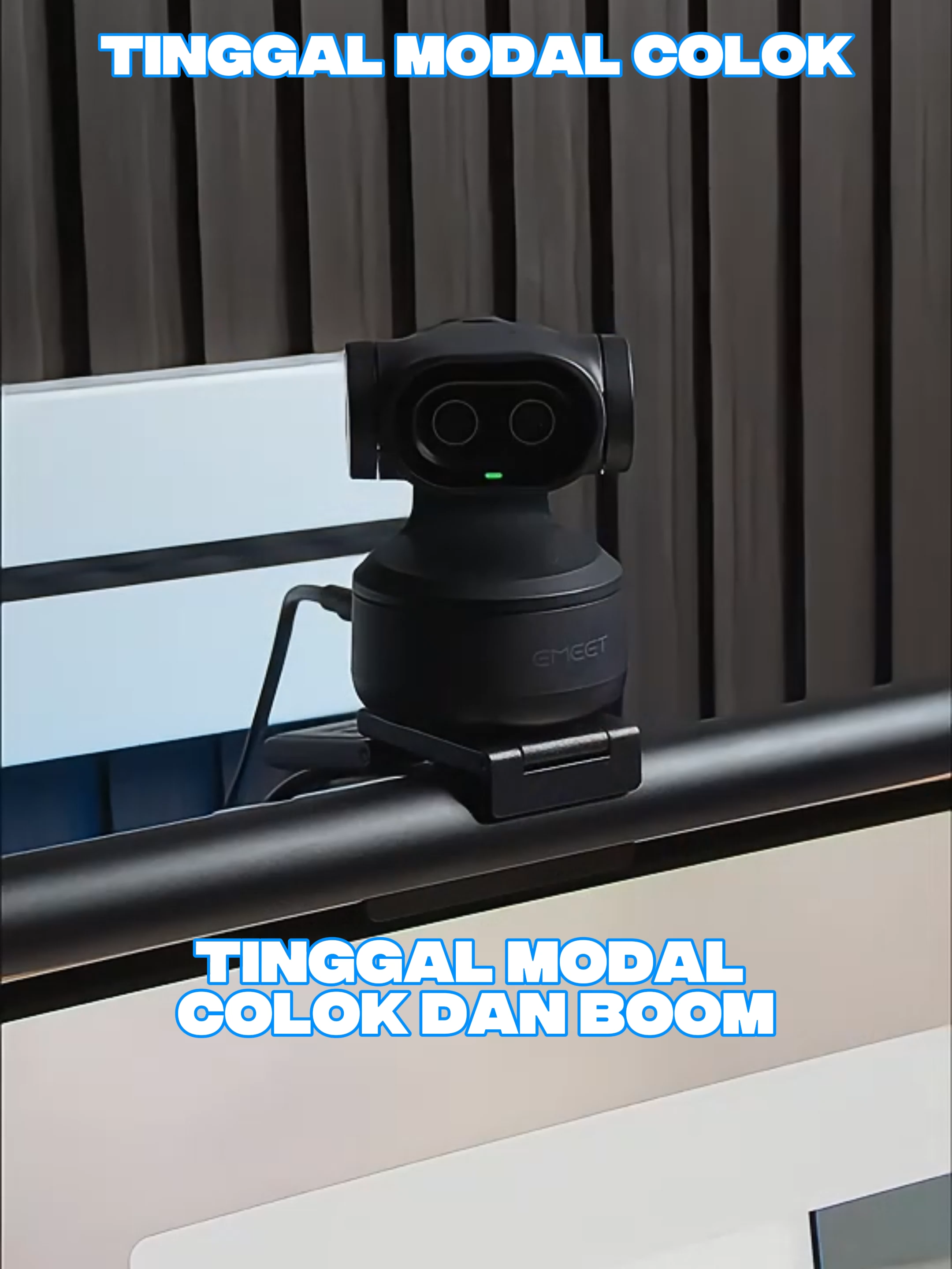 TINGGAL COLOK⚡, BOOM💥, KALIAN UDAH PUNYA TEMEN NGONTEN SENDIRI Kenalin WEBCAM EMEET PIXY Webcam yang cocok banget buat para streamer, Gamer, pengajar atau yang suka meeting, karena webcam ini bakal kasih Gambar setara kualitas kamera mahal, udah gitu ada fitur AI auto tracking nya lagi, jadi pergerakan kalian bakal di track terus sama webcam ini #emeet #emeetwebcam#Webcam4k #Livestreaming #logitech #creatortips #streamersetup #streamers #webcams #webcammurah #streaming #creator #4Kvideo #creativity #creative #videographytips #videography #contentcreator #kontenkreator #tipskonten #streamingtool #gamingtools