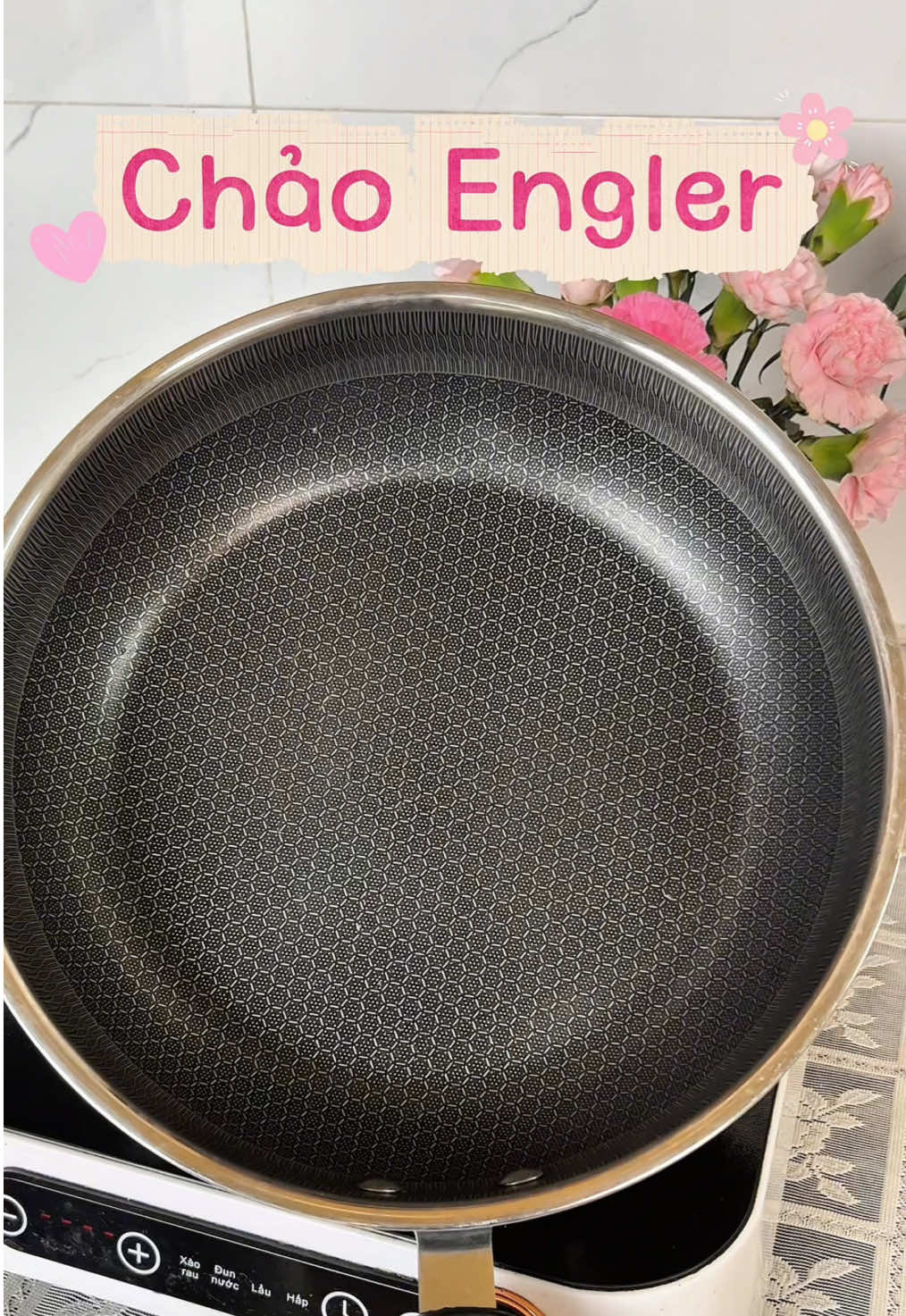 🔥Chảo đá tổ ong Engler chống dính tốt, không chứa thành phần PFOA độc hại, sử dụng thuận tiện hơn cùng tay cầm chống nóng! #chảo #chaoda #chaochongdinh #engler #xuhuong 