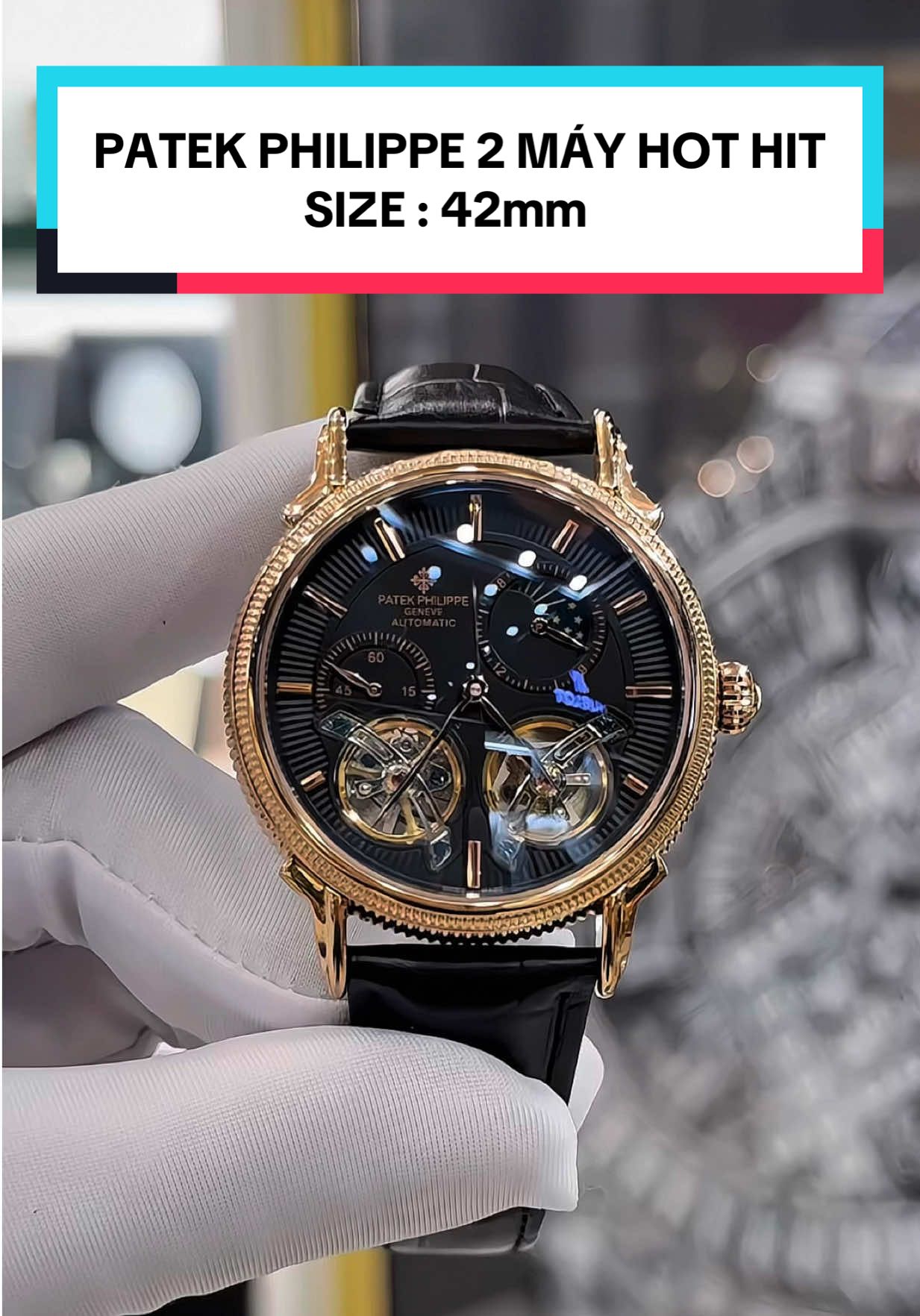 Patek 2 Máy Mặt Đen Đã Cập Nhật Thêm Sau Bao Ngay Cháy Hàng 🥰🔥 Size : 42mm #37watchluxury #xuhuong #thinhhanh #viral #asrm 
