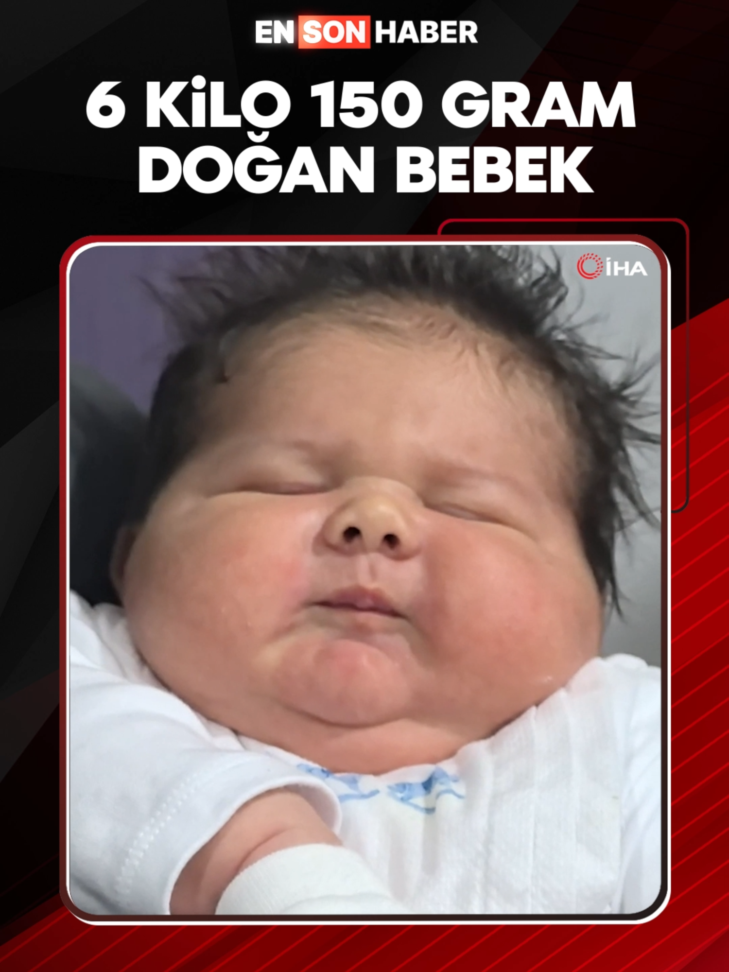 Bursa’nın İnegöl ilçesinde yaşayan Bircan çiftinin dünyaya gelen erkek bebeği, 6 kilo 150 gram ağırlığı ve 59 santim uzunluğuyla literatüre girdi. #bebek #kilo #doğum #bursa