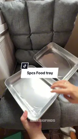 Mura at convenient na lagayan ng dessert at mga handa 5pcs stainless steel food tray! #foodtray #foodstorage #foodcontainer #stainlesssteelfoodcontainer 