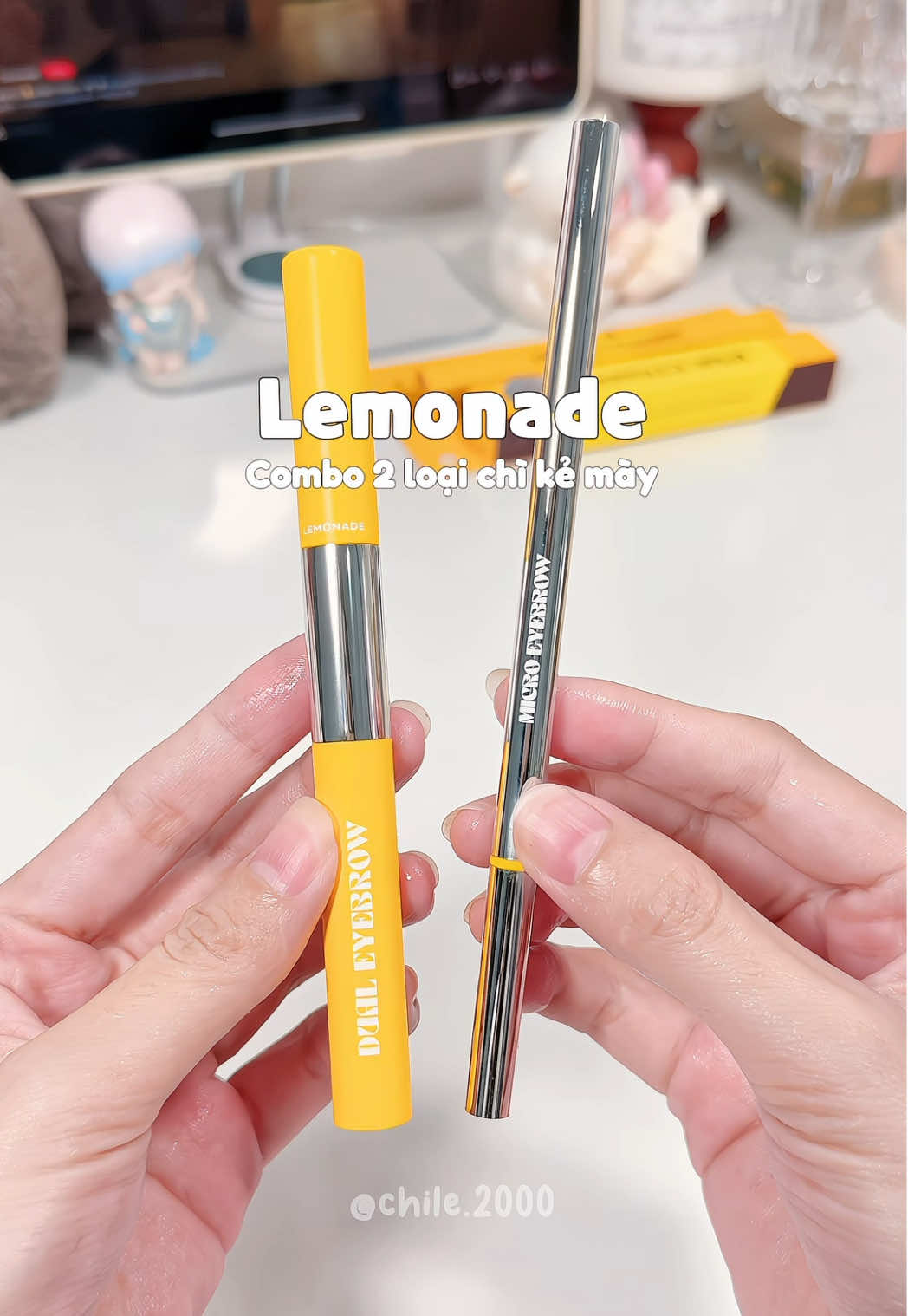 Combo chì kẻ mày LEMONADE siu hot, giá đang hời luôn #lemonade #chikemay #makeup #review #chichi2k 