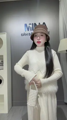 Set váy len tiểu thư cho mẹ bầu mùa đông #vaylen #vaybauxinh #setvayxinh 