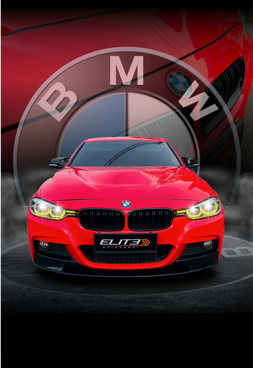 BMW F30 Ferarri Red #elitestickers #bmw 