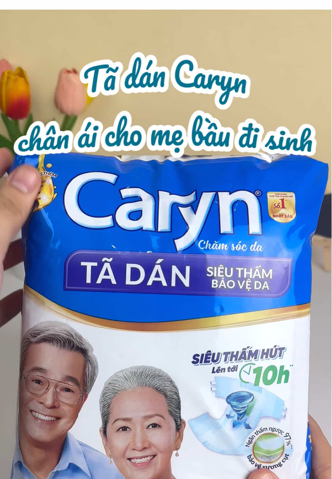 Tã dán Caryn chân ái cho mẹ bầu đi sinh #methongthai #mevabe #caryn #disinh #disinhembe 