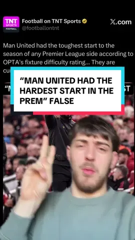 Manchester United had the hardest start to the premier league season, I don’t believe that to be true, I think they have been very lucky with some results and even with those lucky results they still sit 9th in the table! #footballtiktok #fyp #football #foryou #foryoupagе 