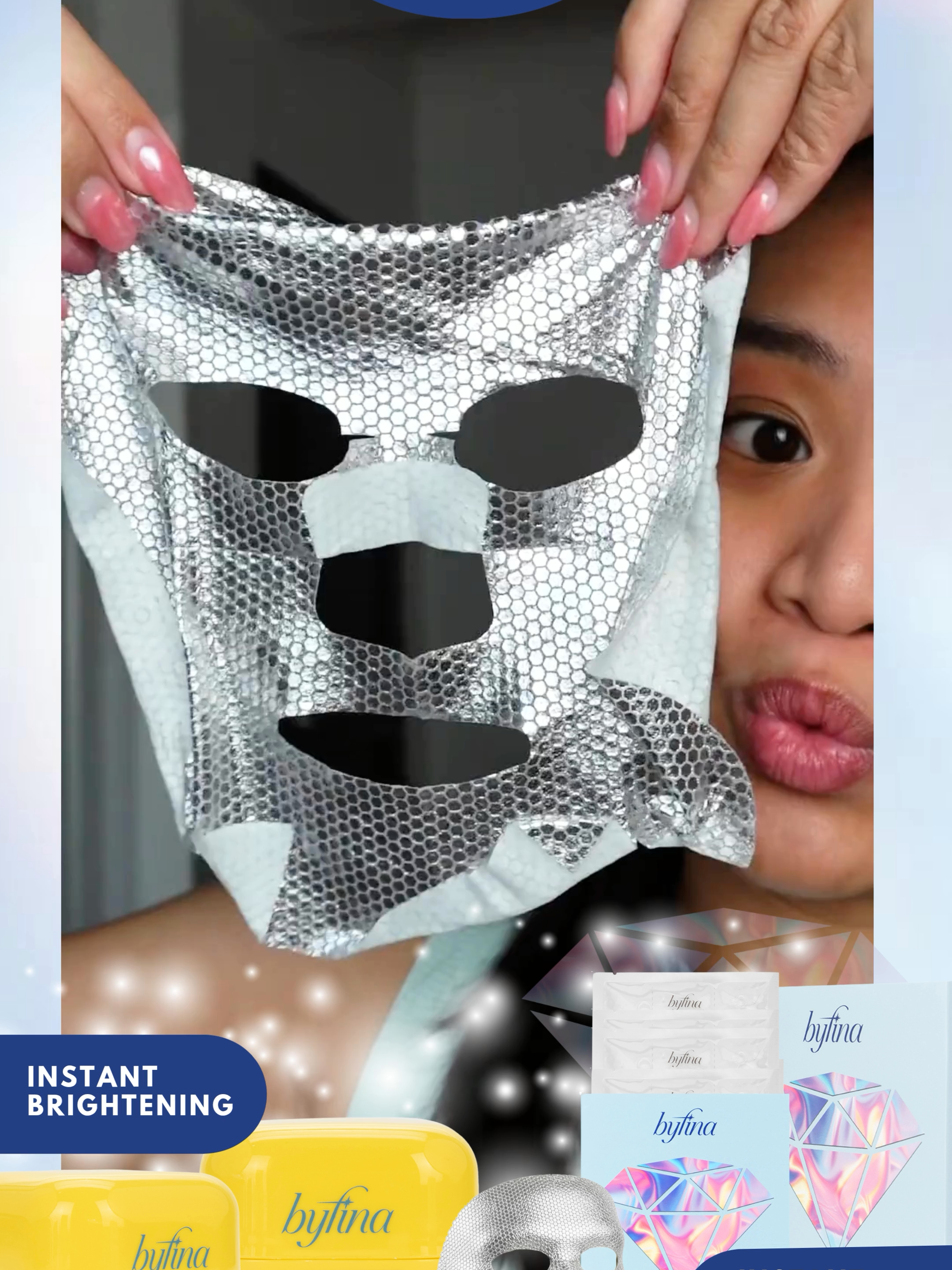 Glow goals? ✅ This Finay is loving the Diamond Bright Collection for that instant whole-face highlighter effect and instant brightening glow! 💎✨ Shop link: TikTok: https://vt.tiktok.com/ZSBn2nKq1/?page=TikTokShop @.loisaandalio #Byfina #finay #LoisaAndalio #Skincare