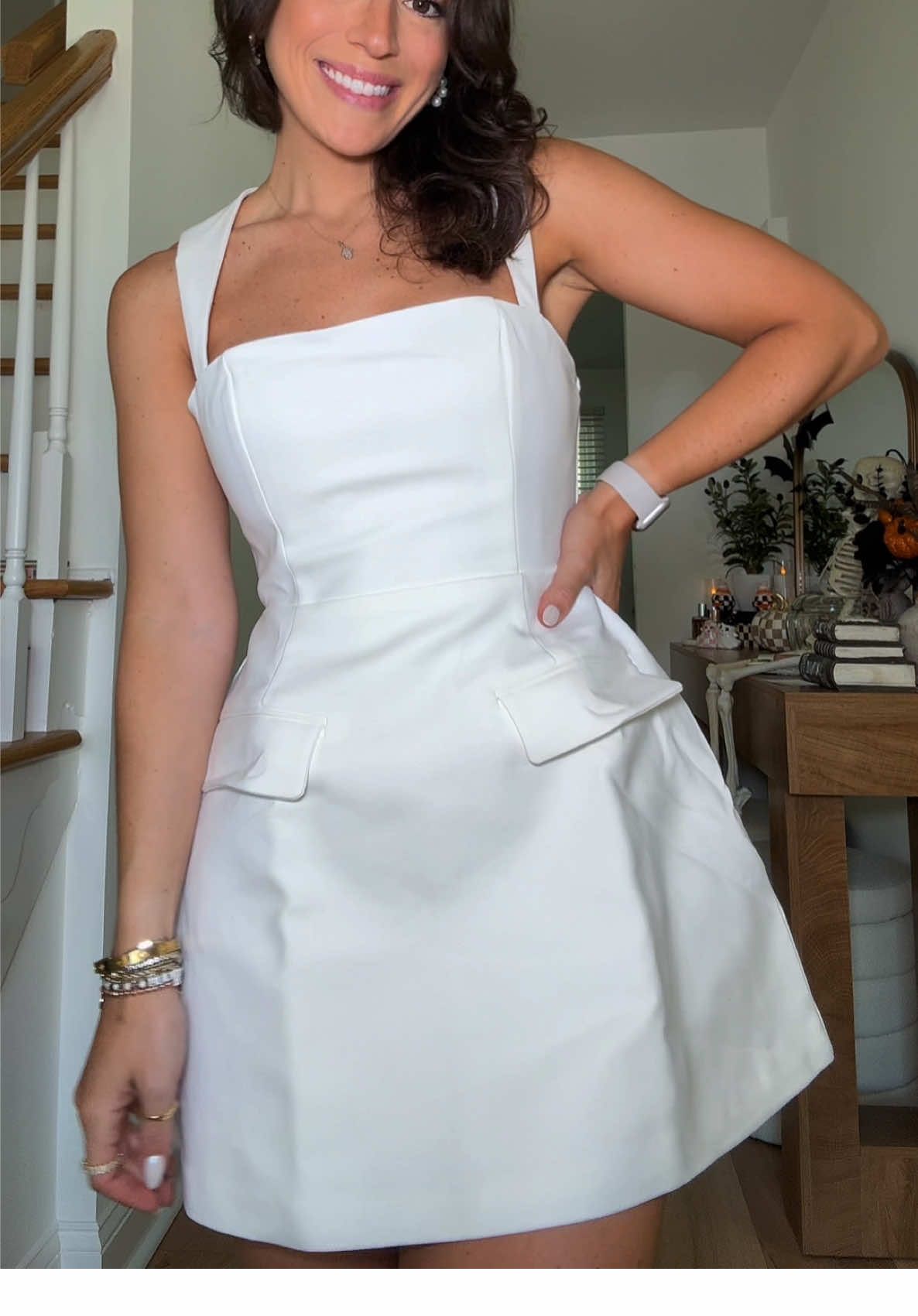 the cutest finds recently from @Showpo. 🤍🤍🤍  • • • #whiteminidress #showpo #bridetobe #bridedress #tiktokshopcreatorpicks  