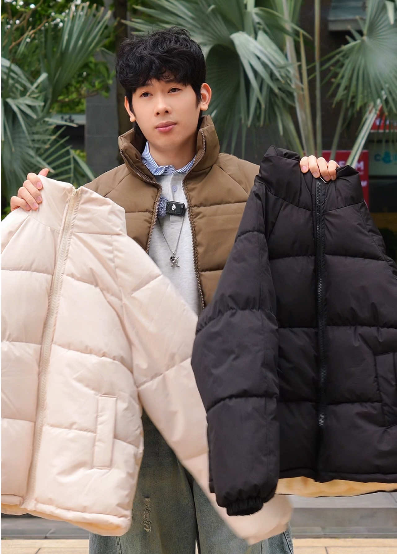 Áo phao form suông lót lông cừu#aophaobeo #aophaolotlongcuu #aophaomuadong #aophaolotlong #aokhoacnam 