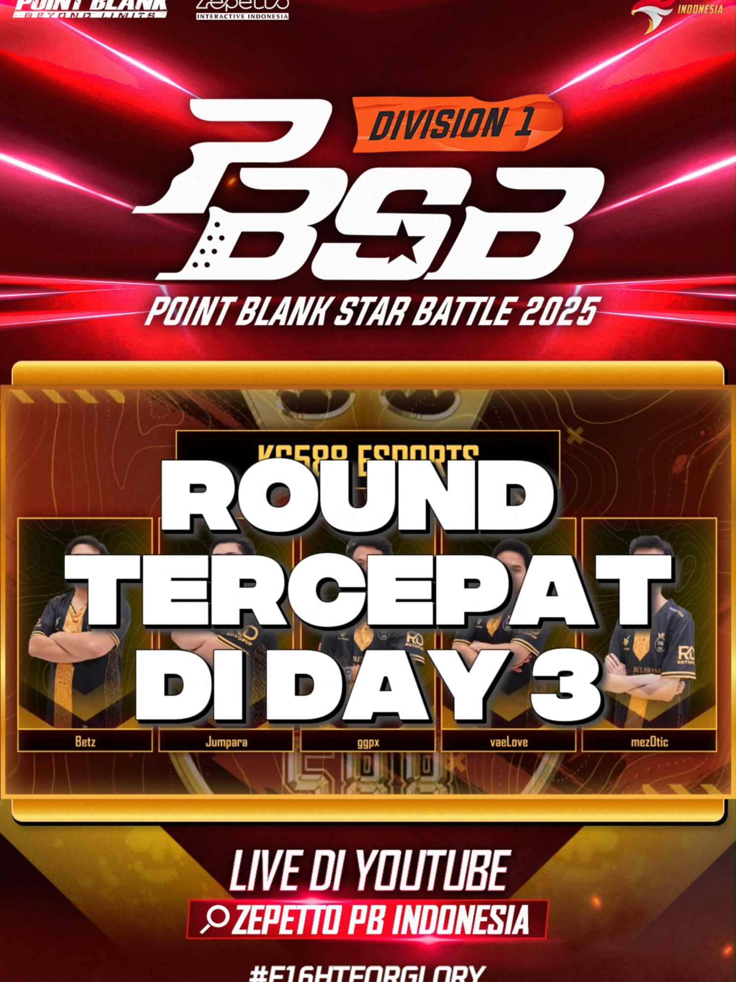 Round tercepat di Day 3! Team Point Blank Beyond Limits Indonesia. ------------ Visit Website : https://www.pointblank.id/ Follow Instagram : bit.ly/PBIDIG Follow WA Channel : bit.ly/PBIDWACHANNEL Like Facebook Page : bit.ly/PBIDFB Subscribe Youtube : bit.ly/PBIDYT Follow TikTok : bit.ly/PBIDTiktok Join Discord Server : bit.ly/PBIDDiscord #PB #PBID #Zepetto #PBSB #PBCT #PBUT #PBSEA #PBNCXVI #PBSBDIV1 #F16HTFORGLORY #PointBlank