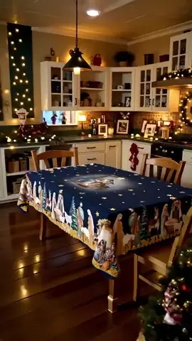 Dekorative Tischdecke mit Weihnachtsmotiv