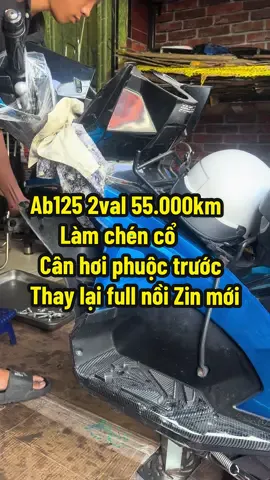 Ab125 làm chén cổ , cân hơi phuộc trước êm ái chống cụp cụp , thay lại full bộ nồi Zin mới … Ra xe là êm ái , nhẹ nhàng hết nha ae ơi 😁