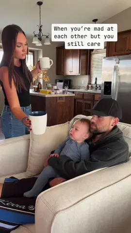 When you’re mad at each other but still care#funny#tiktok
