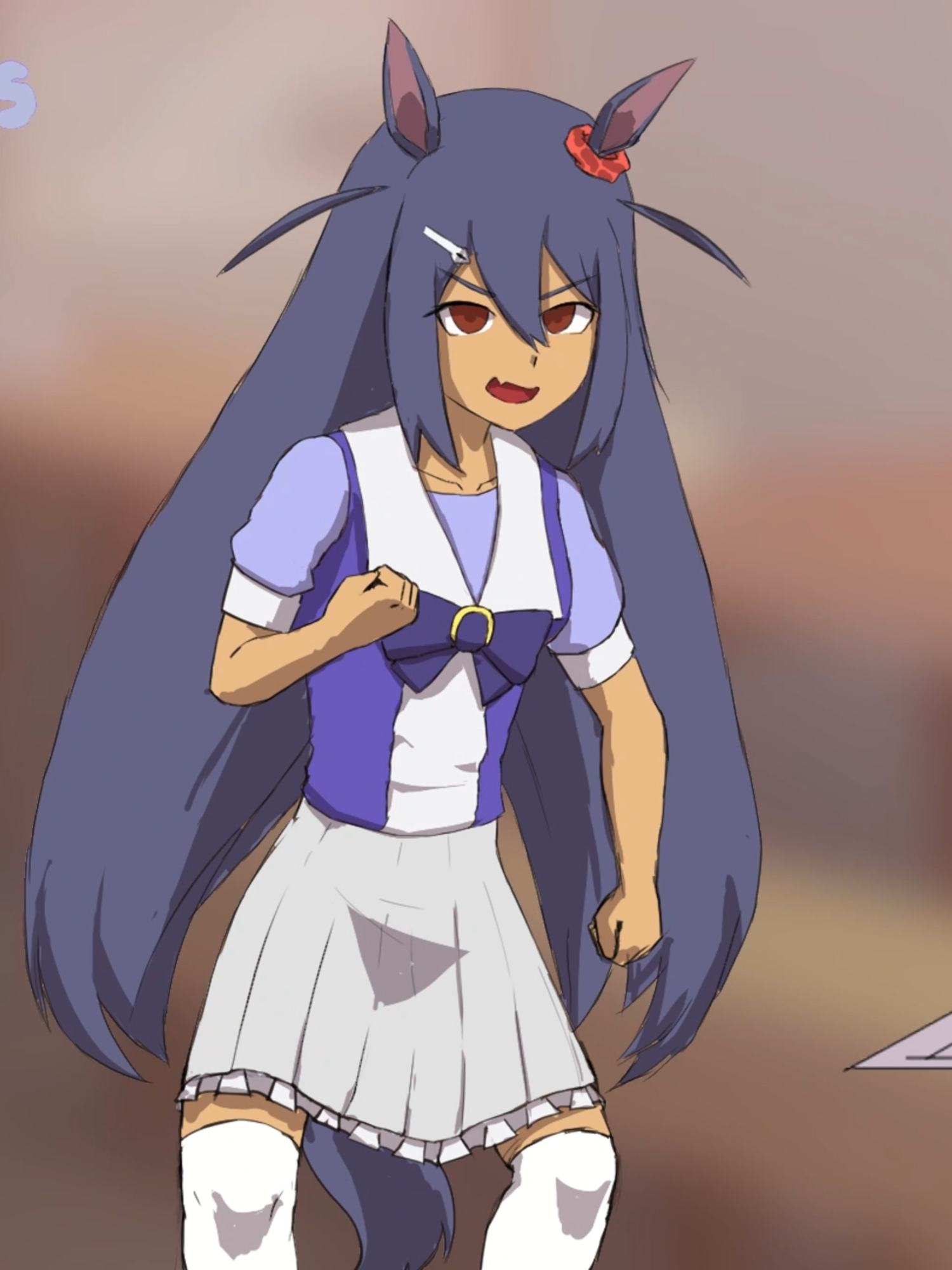Un momento, yo soy blanca!! #umamusume #umamusumeprettyderby #specialweek #hishiamazon #humor