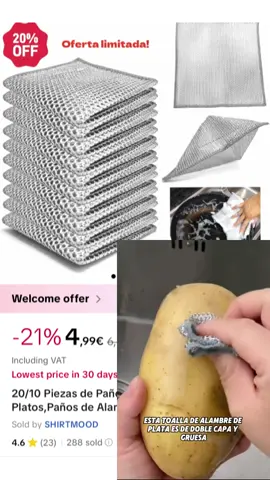 Eswwwwte trapo mágico de seda plateada es bueno, de doble capa y barato💕💕 #cleaning#kitchen#fregar#tiktokshop#fyp#fyppp#viralvideos#trapo#cloth 