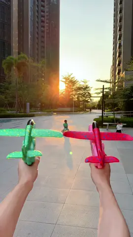 Colorful	Durable Foam Airplane Launcher Toy #funnytoys #childrentoy #toddlertoys #kidstoys #toysforkids 