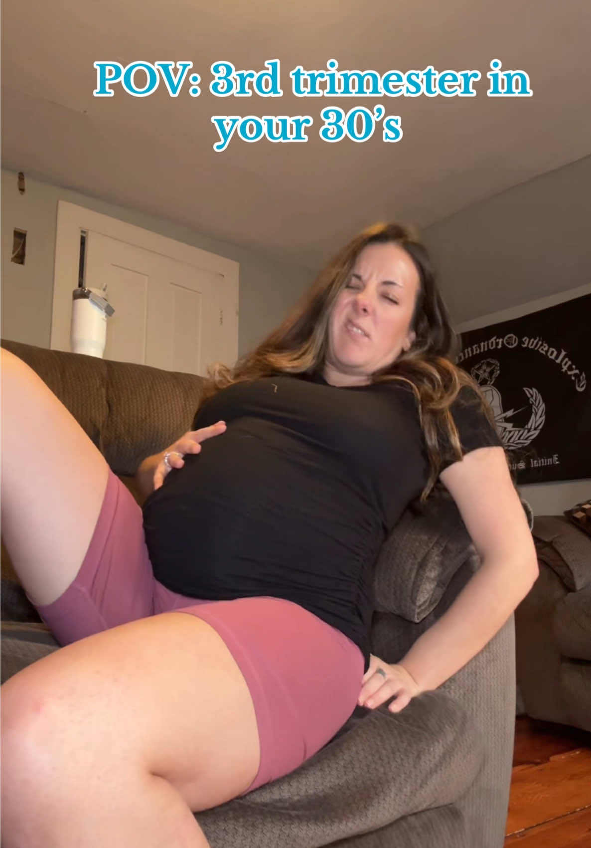 8 more weeks to go 😫 December moms, are we ok?! #pregnant #pregnantlife #pregnanttiktok #preggosoftiktok #3rdtrimester 