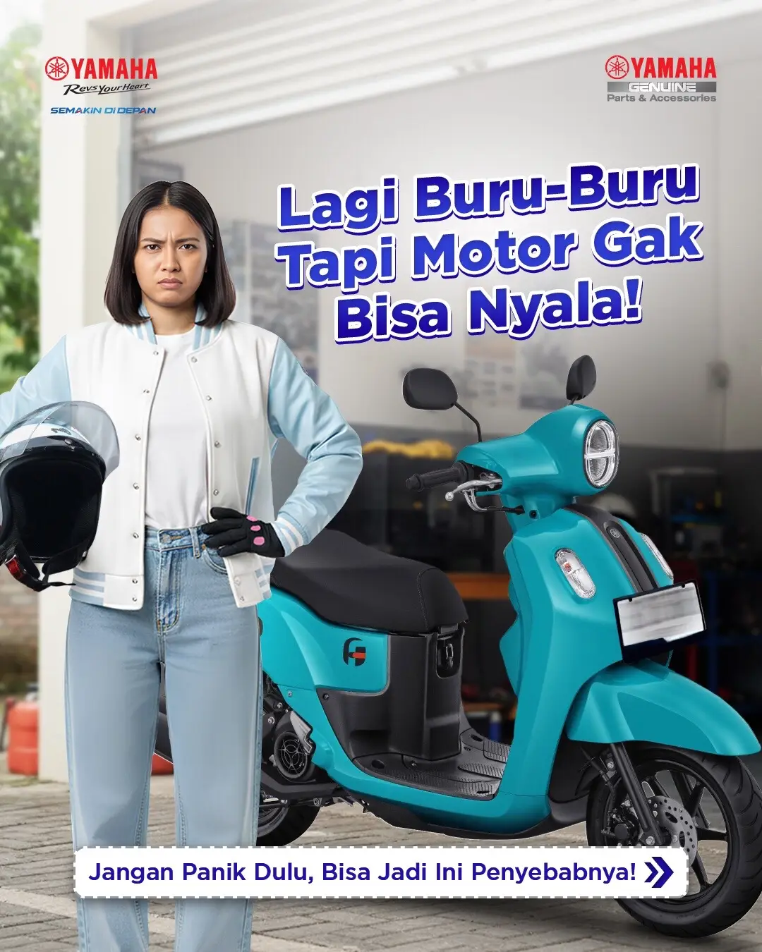 Motor yang pas distarter tapi gabisa nyala bisa banyak penyebabnya. Cari tau penyebab dan solusinya dengan geser slide di atas biar gak panik pas motor gabisa dinyalain! BroSis punya pengalaman serupa gak? Ceritain di kolom komentar ya! Biar motor tetap awet dan gak gampang ngambek, lakukan perawatan secara rutin dan gunakan Spare Parts Asli dari Yamaha karena yang Asli selalu lebih baik! #Yamaha #YamahaIndonesia #MakinMudahBeliYangAsli #AsliLebihBaik
