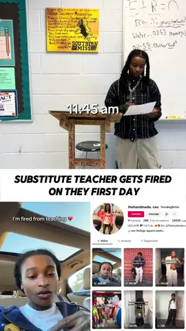 SUBSTITUTE TEACHER GETS FIRED ON THEY FIRST DAY#news #breakingnews #teacher #school #fired 