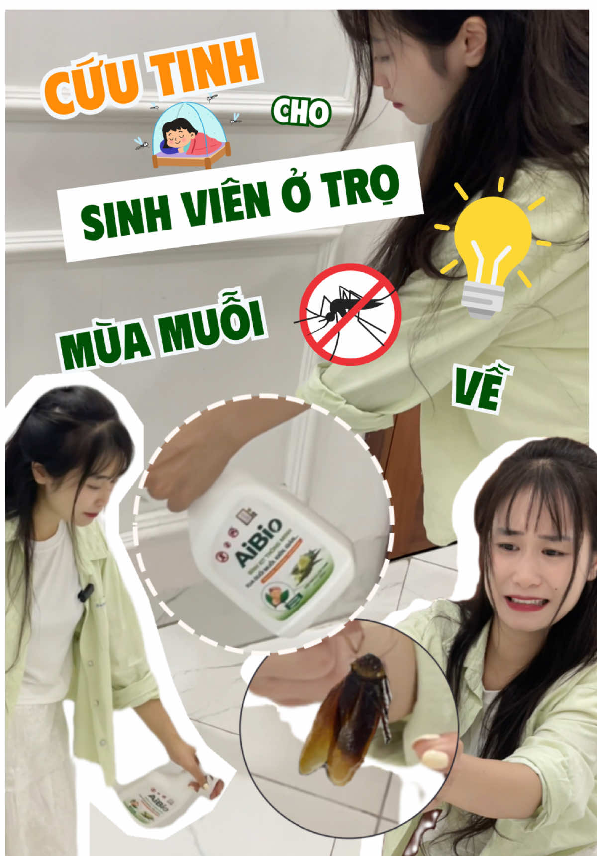 Bình xịt muỗi sinh học AiBio - Cứu tinh cho sinh viên ở trọ mùa muỗi về #aillavietnam #dondepnhacua #AiBio #xitruoimuoisinhhocaibio 