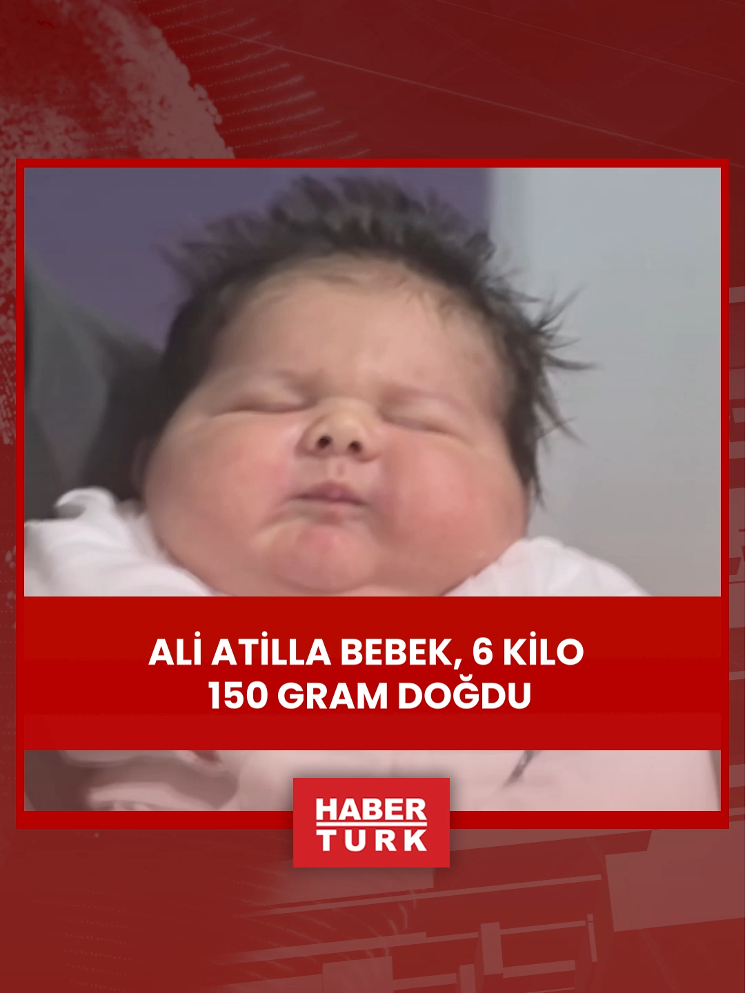 Ali Atilla bebek, 6 kilo 150 gram olarak dünyaya geldi #Bursa’nın İnegöl ilçesinde 37’nci haftasında sezaryenle dünyaya gelen bebek, 2024-2025 taramalarında Türkiye’nin en uzun ve en kilolu bebeği olarak kayıtlara geçti. ‘Ali Atilla’ adı verilen bebeğin ağırlığı 6 kilo 150 gram, boyu ise 59 santim olarak ölçüldü 📹:DHA #habertürk #haberler